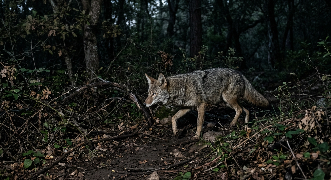 A Buck, A Sleeping Coyote, and a Hidden Fawn